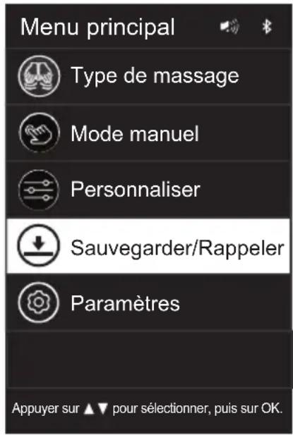INSIGNIA NS-MGC600BK2 - Enregistrement des réglages du massage - 1
