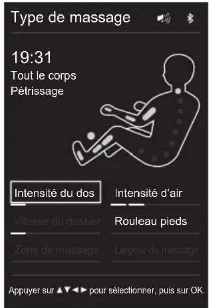 INSIGNIA NS-MGC600BK2 - Fonctions de réglage du massage - 1