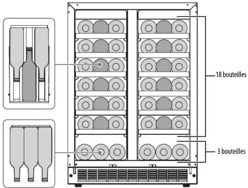 INSIGNIA NS-BC2ZSS1 - Utilisation du compartment à vin - 1
