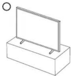 SAMSUNG QE43Q60DAU - Voorzorgsmaatregelen bij de installatie van de tv met een voet - 1