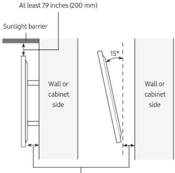 SAMSUNG QN85LST7CAF - Providing proper ventilation for your TV - 1