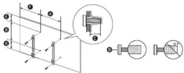 SAMSUNG QN85LST7CAF - Spécifications du support mural (VESA) - 1