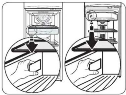 SAMSUNG RB53DG703EB1 - Fixation de l'étiquette de température à l'intérieur du réfrigérateur - 1