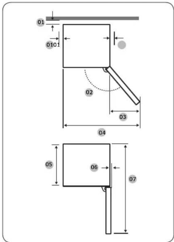 SAMSUNG RB53DG703EB1 - Vrijeruimte - 2