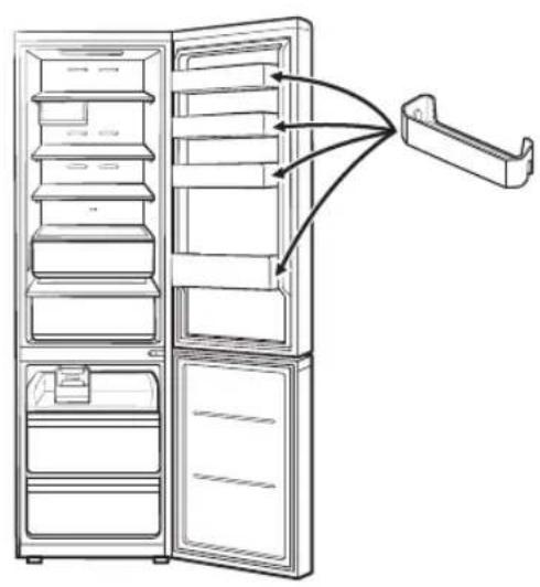 SAMSUNG RB53DG703EB1 - PASSO 2 Compartimentos da porta - 1