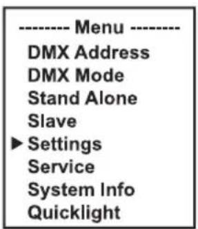 Cameo AZOR W2 - SYSTEM SETTINGS (Settings) - 1