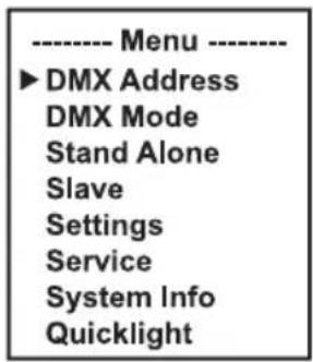Cameo AZOR W2 - DMX-STARTADRESSE EINSTELLLEN (DMX Address) - 1