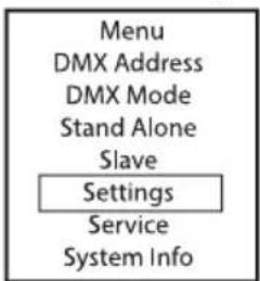 Cameo PIXBAR SMD IP G2 - CONFIGURACIÓN (Settings) - 1