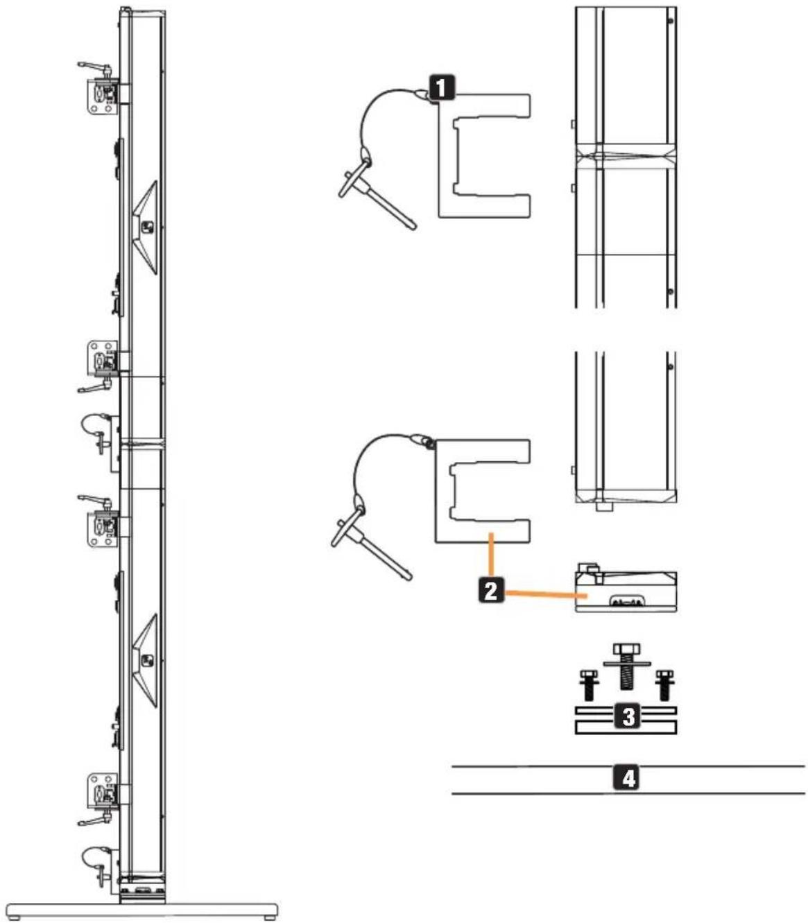 Cameo PIXBAR SMD IP G2 - Vertical floor mounting - 1