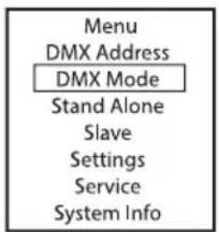 Cameo PIXBAR SMD IP G2 - DMX-BETRIEBSART EINSTELLEN (DMX Mode) - 1