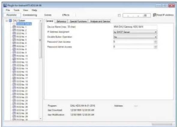 THEBEN DALI-Gateway KNX plus - Structure principale du plug-in - 1