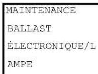 THEBEN DALI-Gateway P64 KNX - Sous-menu : maintenance ballast électronique/lampe - 1