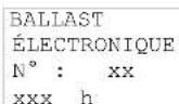 THEBEN DALI-Gateway P64 KNX - Sous-menu : maintenance ballast électronique/lampe - 2