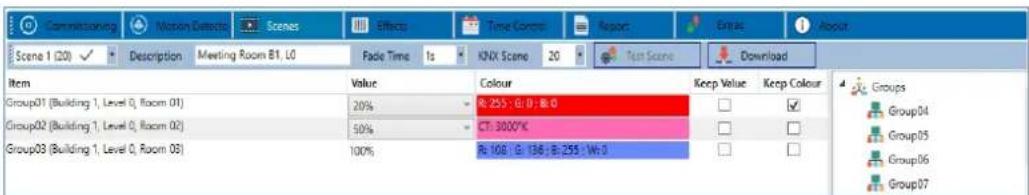 THEBEN DALI-Gateway P64 KNX - Configuration de scènes avec DCA - 1