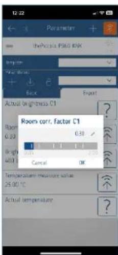 THEBEN thePiccola P360 KNX DE - Facteur de correction de pièce C1 - 1