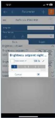 THEBEN thePiccola P360 KNX DE - Valeur de consigne de la luminosité Nuit - 1