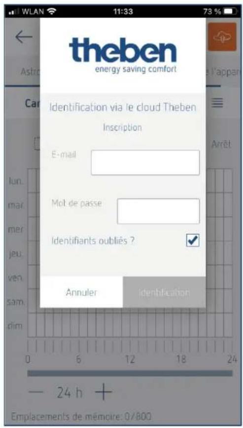 THEBEN TC 649 C - Charger le fichier ot2 (horaires de commutation) dans l'appareil (avec iOS ou Android) - 4
