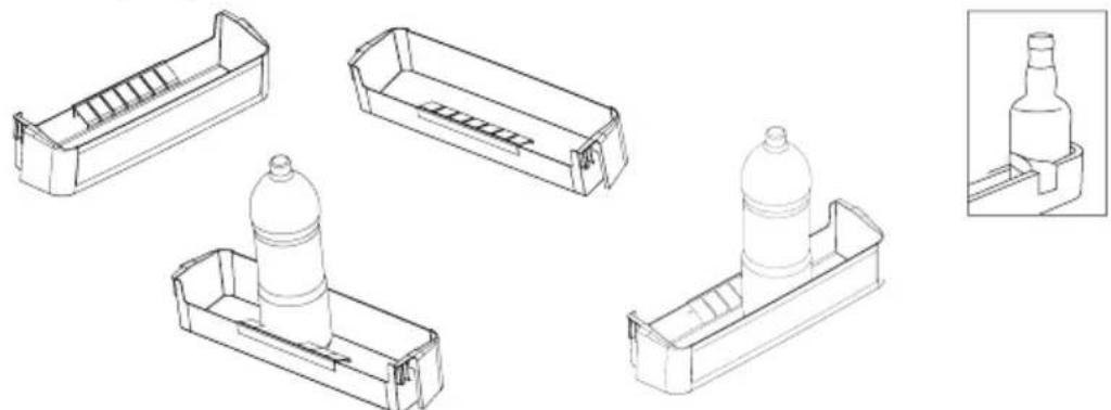 SHARP SJ-BD237E1X-EU - Pudeli hoidja (osadel mudelitel) - 1