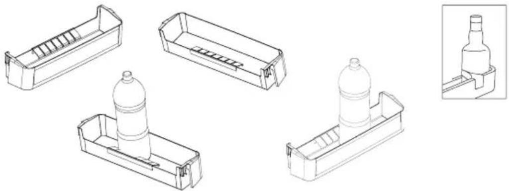SHARP SJ-BD237E1X-EU - Bottle holder (In some models) - 1