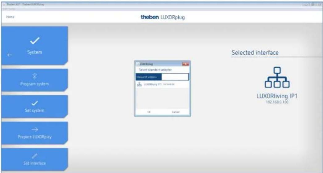 THEBEN LUXORliving M140 24V - Régler l'interface - 1