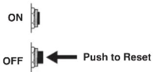 ON OFF Push to Reset