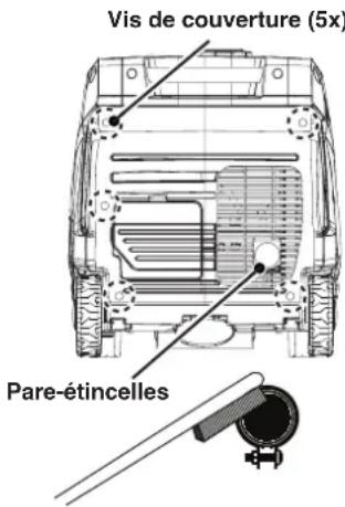 Vis de couverture (5x) Pare-étincelles