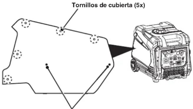 Tornillos de cubierta (5x)