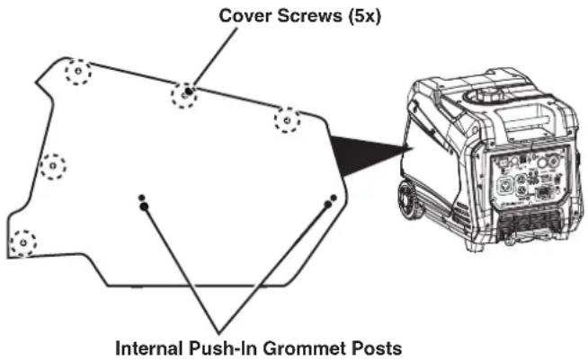 Cover Screws (5x) Internal Push-In Grommet Posts