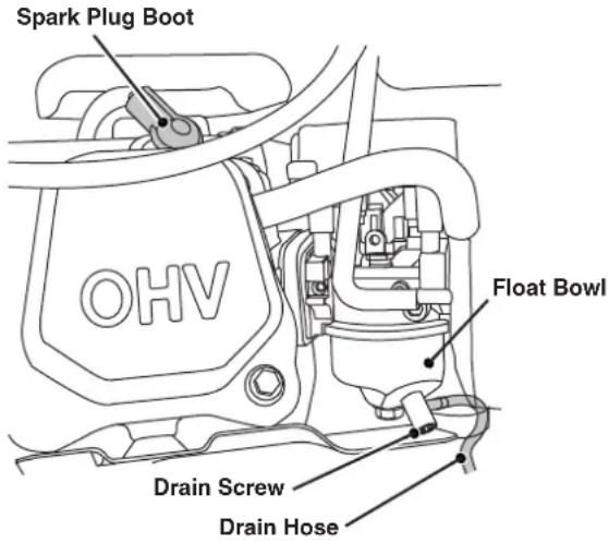 Spark Plug Boot OHV Float Bowl Drain Screw Drain Hose