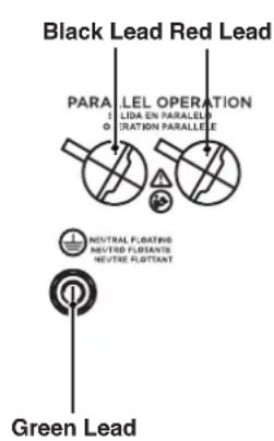 Black Lead Red Lead PARA LEL OPERATION LIDA EN PARALLEL RATION PARALLEL O NEUTRAL FLOATING NEUTRAL FLOATANT NEUTRAL FLOATANT Green Lead