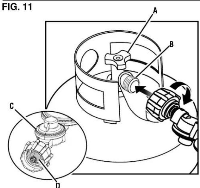 WESTINGHOUSE iGen5000DFcv - CONNECTING AN LP GAS CYLINDER TO THE GENERATOR - 2
