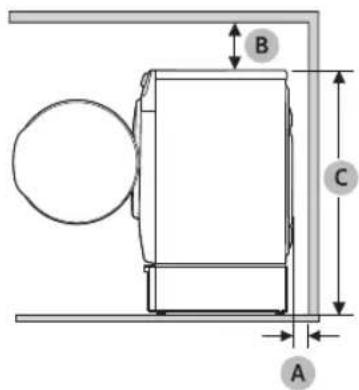 SAMSUNG WF51CG8000AV - Pedestal installation - 1