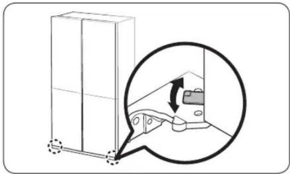SAMSUNG RF23DB990012 - Adjusting the freezer door height (applicable models only) - 1