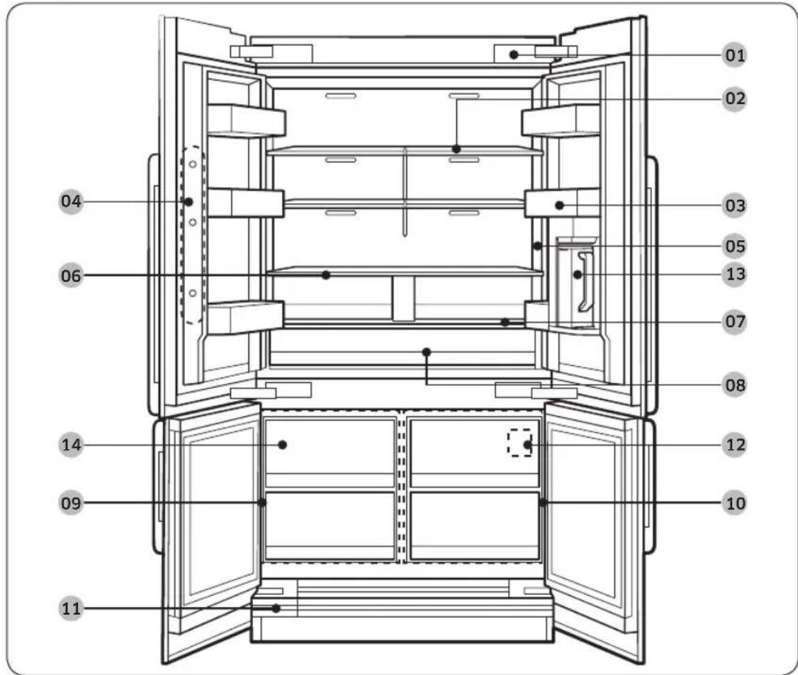 SAMSUNG DRF487500AP - Inside Parts, Storage, and Shelving - 1