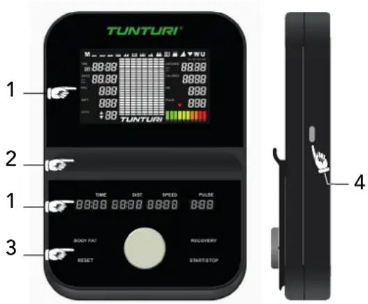TUNTURI Platinum UB30 - Stoppa utrustningen: - 1