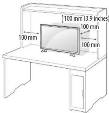 LG 24LM500S - Mounting on a table - 1