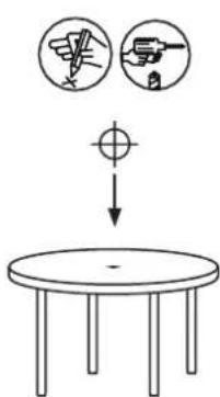 Zafferano Sister Light - Instrucciones de montaje >KIT DE FIJACION PARA MESA - 3