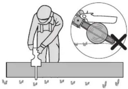WORX WG325E - Bucking a log - 1