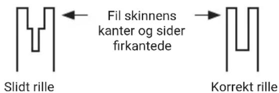 WORX WG325E - Sådan rengøres sværdets skinner: - 1
