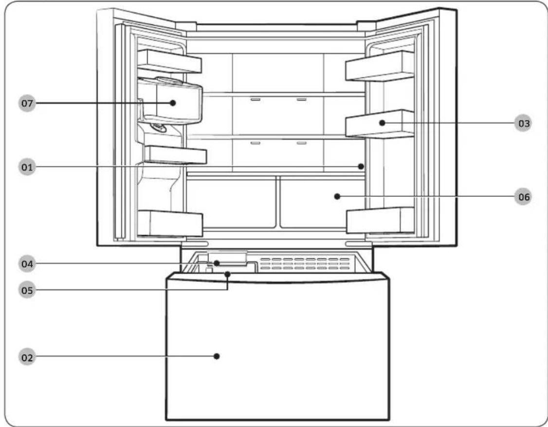 SAMSUNG RF25A5202SL - Refrigerator at a glance - 2