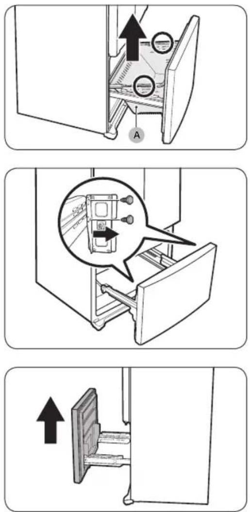 SAMSUNG RF25A5202SL - To reattach the fridge doors - 3