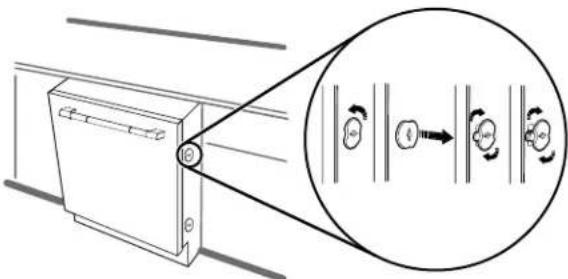 KITCHENAID KDTF324PPA - Ajuster les cales latérales - 1