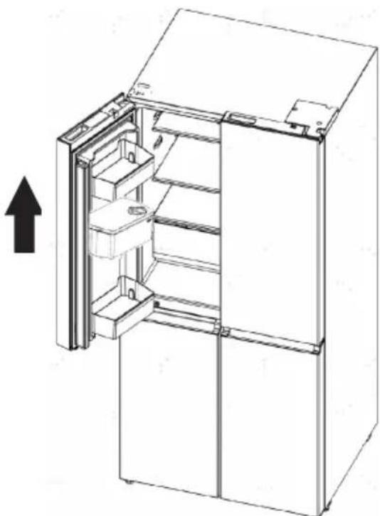 HISENSE RQ5P470SMFE - Rimozione delle porte (se necessario) - 3