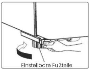 HISENSE RQ768N4GBE - Nivellierung des Geräts - 1