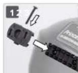 Princeton Tec Switch RGB - Schéma 8 – Fixation du rail Picatinny - 1