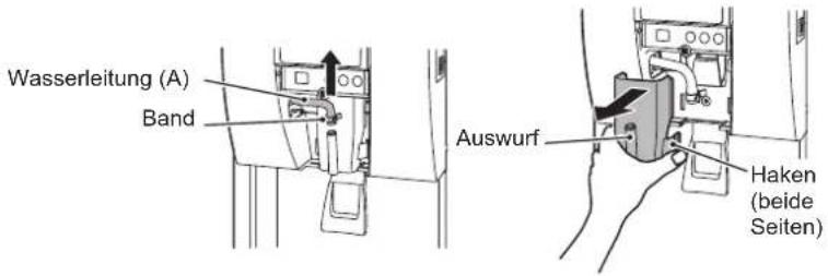 Hoshizaki DCM-60KE-HC - [b] Reinigung/Desinfektion von Frontplatte, Auswurf, Druckhebel, Eisausgabe (täglich) - 1