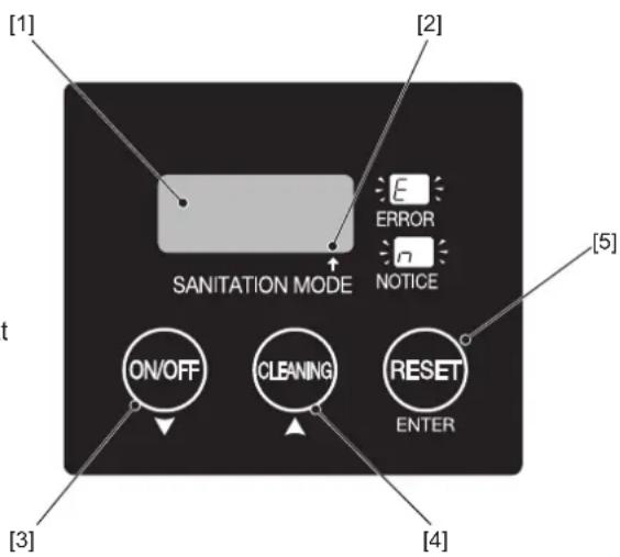 Hoshizaki KM-80C-HC-W - Manöverpanel - 1