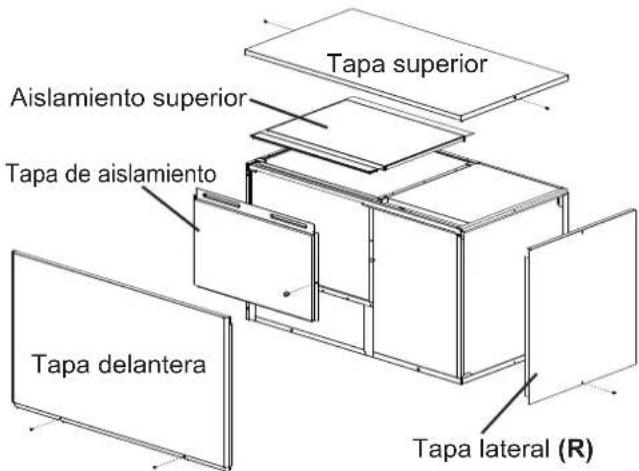 Hoshizaki KM-590DJE-R452 - Cómo retirar las tapas Consulte la Fig. 1 - 1