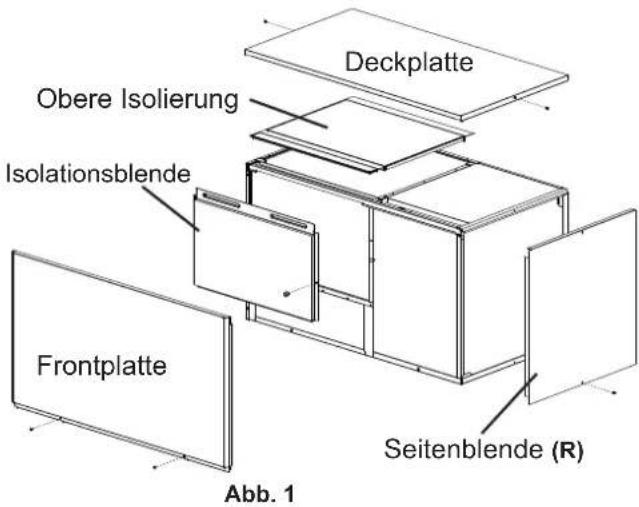 Hoshizaki KM-590DJE-R452 - Abnehmen der Blenden Siehe Abb. 1 - 1