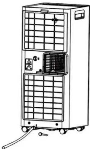 Orbegozo ADR 94 - Installez le tuyau de vidange dans le réservoir inférieur. - 1